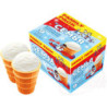 Eis mit Vanillegeschmack im Waffelbecher "Semja"