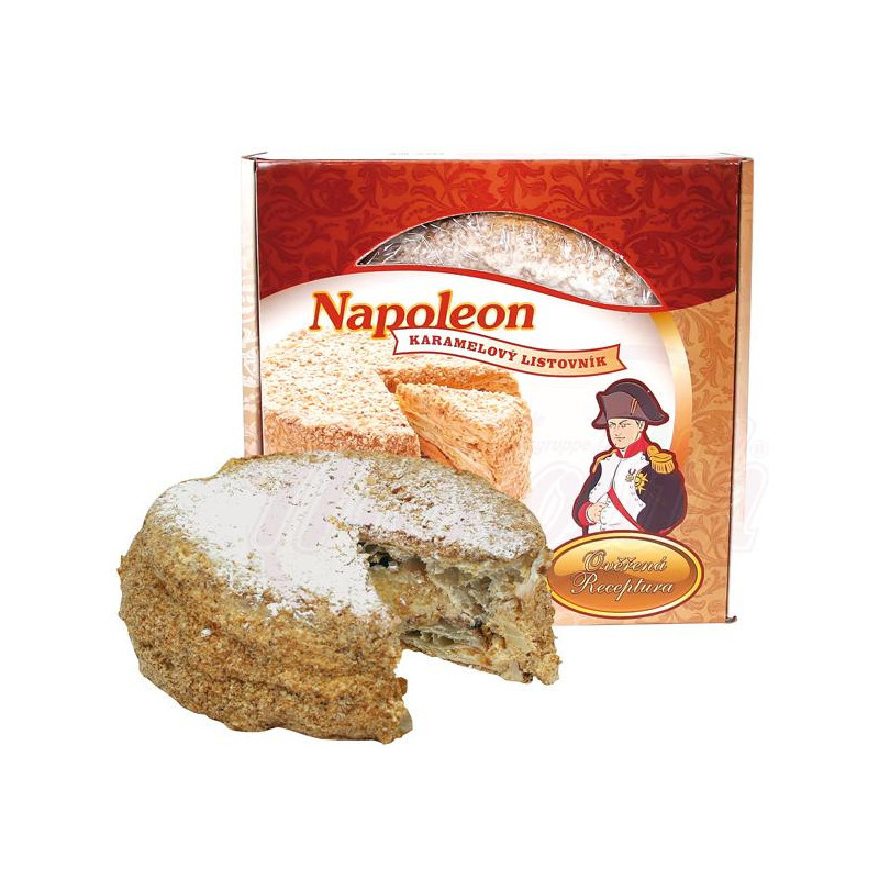 Torte "Napoleon" mit Cremefüllung – gezuckerte Kondensmilchgeschmack