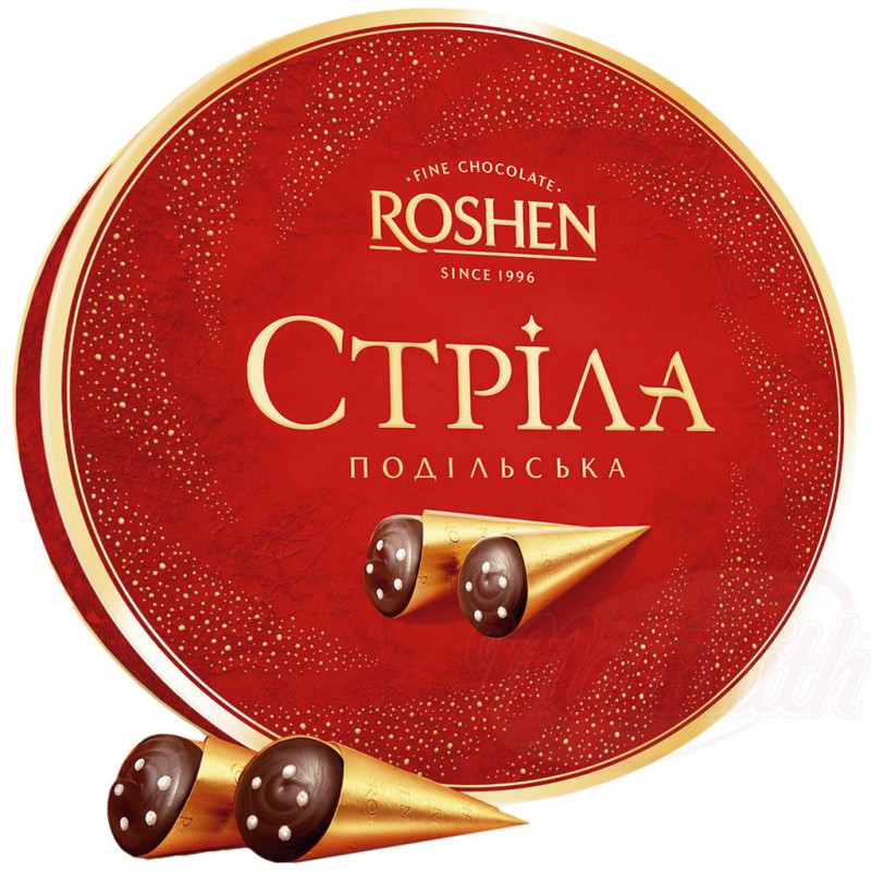 STRELA PODOLSKA Konfekt aus Schokolade mit einer Weichkaramell-Füllung mit Milchgeschmack (62%). Enthält Alkohol