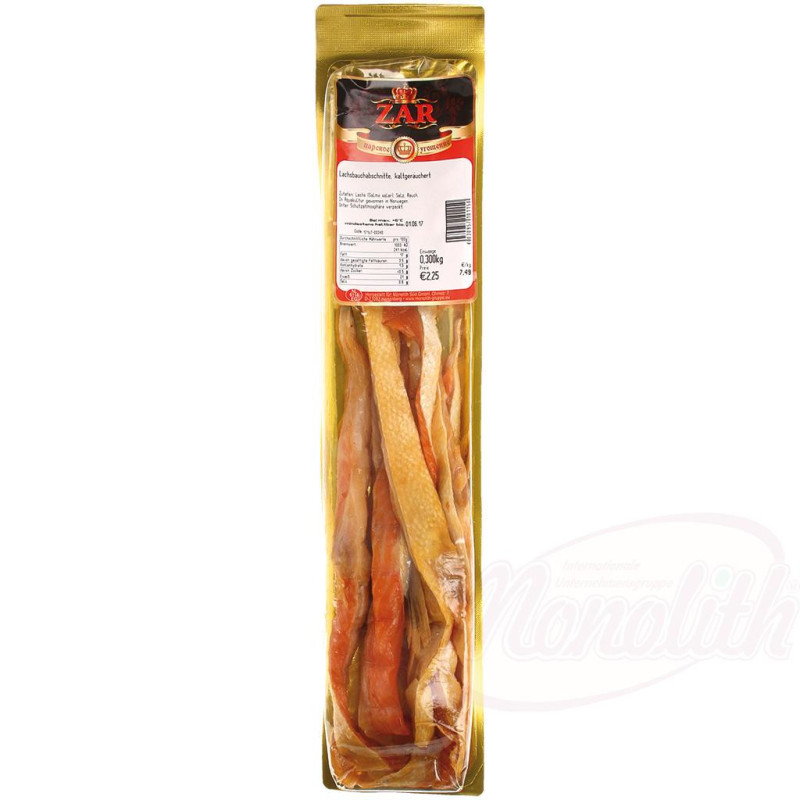 Lachsbauchabschnitte "ZAR", kaltgeräuchert
