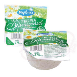 Körniger Frischkäse "Tvorog derevenskij" 2,5% Fett i.Tr