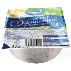 Körniger Frischkäse "Tvorog derevenskij" 30% Fett i.Tr