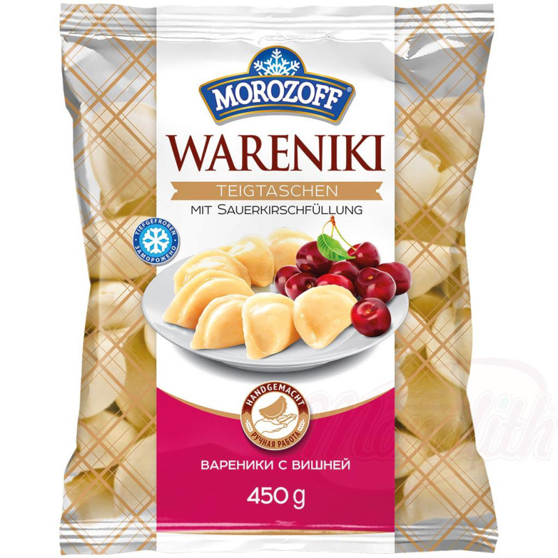 Teigtaschen "Wareniki Morozoff" mit Sauerkirschfüllung, tiefgefroren