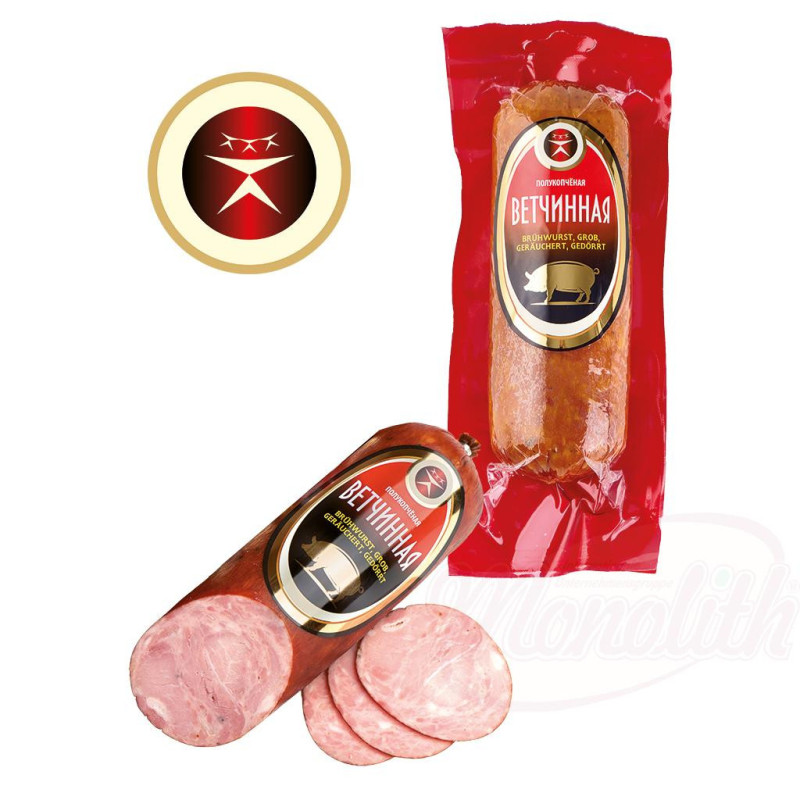 Brühwurst, grob, geräuchert, gedörrt