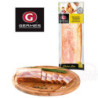 Schweinebauch mit Knoblauch "Brjuschina s tschesnokom", gepökelt