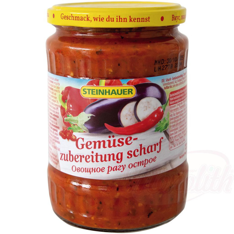 Gemüsezubereitung scharf