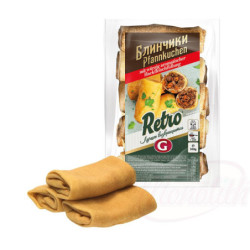 Блинчики с мясной начинкой, продукт глубокой заморозки