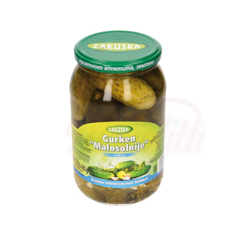Eingelegte würzige Gurken "Malosolnije"