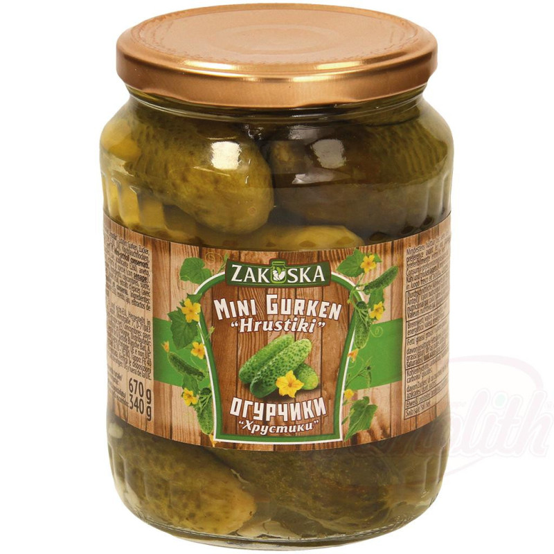 Eingelegte Mini-Gurken "Hrustiki"