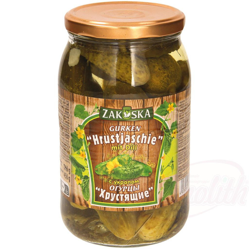Eingelegte Gurken "Hrustjaschie" mit Dill