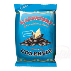 Geröstete schwarze Sonnenblumenkerne mit Schale, gesalzen "Karpaysky"