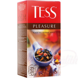 Schwarzer Tee "TESS Pleasure" mit Apfel und Hagebutte, aromatisiert- tropische Früchte, 25 x 1,5g