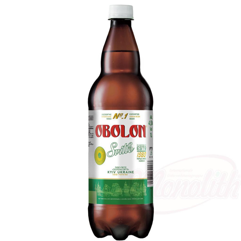 Пиво "Оболонь" светлое пастеризованное 4,5% алк