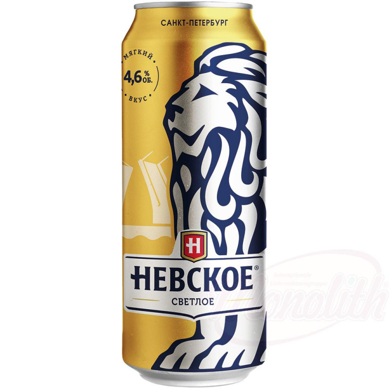 Светлое пиво "Nevskoye Svetloye", 4,6% алк