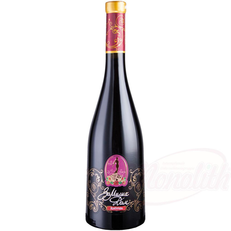 Красное вино "За Милых Дам" сладкое 13% алк