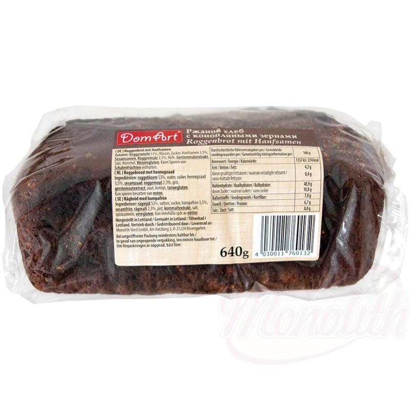 Roggenbrot mit Hanfsamen