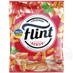 Flint - Snack aus Weizenbrot mit Speckgeschmack und Raucharoma verfeinert