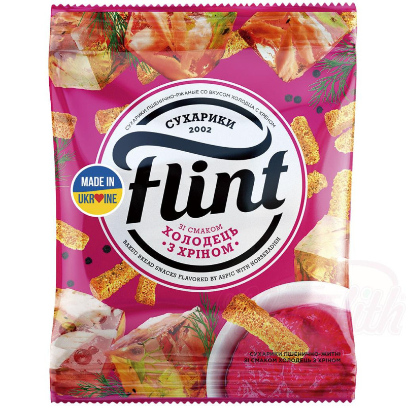 Flint - Snack aus Weizenbrot mit Aspik-Meerrettich-Geschmack