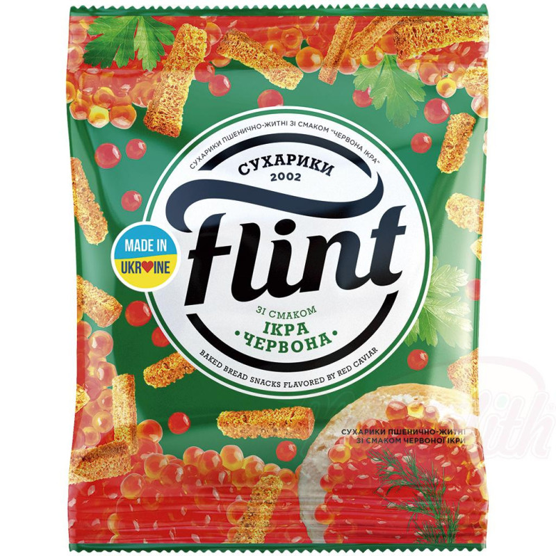 Flint - Snack aus Weizenbrot mit Kaviargeschmack