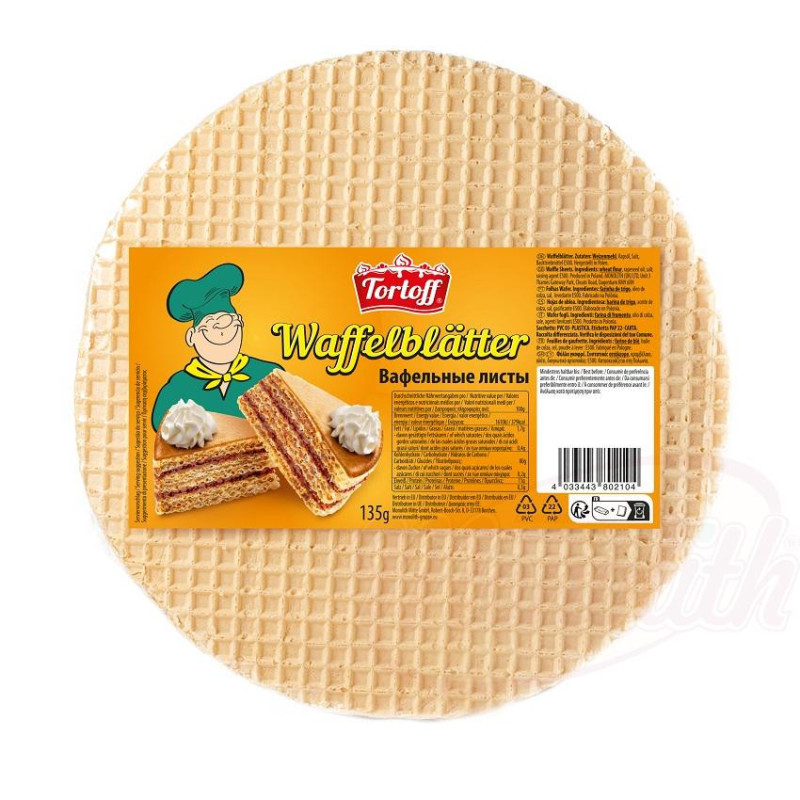 Waffelblätter Rund