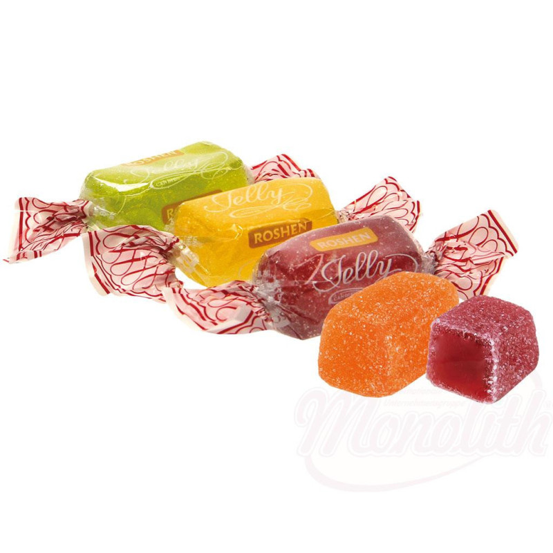 Geleekonfektmischung "Jelly" mit Apfel-, Erdbeer-, Himbeer-, Zitronen- Orangen- und Birnengeschmack