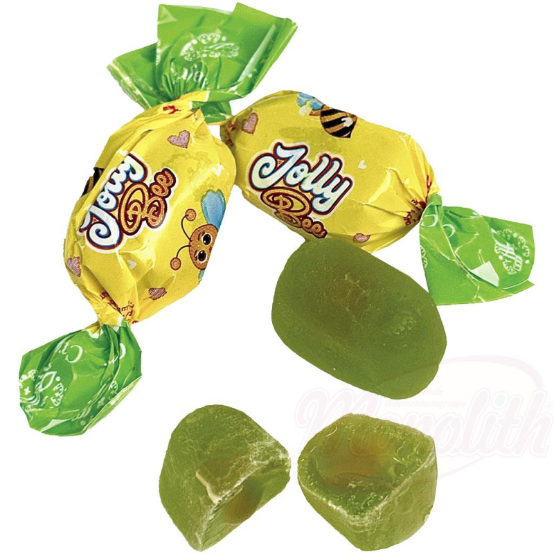 CRAFERS "Jolly Bee" Geleekonfekt mit Füllung (17%) mit Apfel- Pfirsich- Geschmack